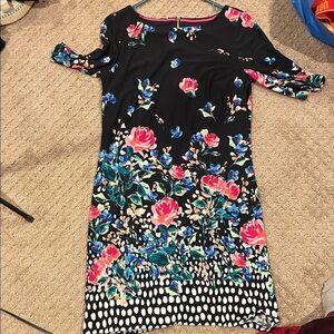 Eliza J 10 Floral Black Dress